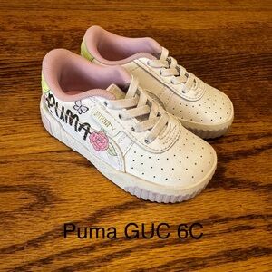 Puma Cali Bouquet Floral Lace Up Toddler Girls Sneakers 6C
